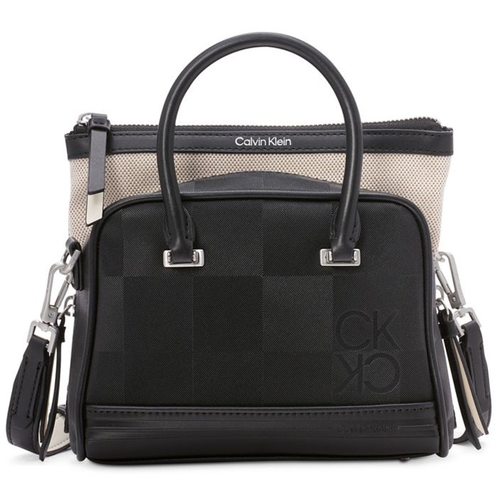 NWOT Calvin Klein Malachite Organizational Bag Satchel Crossbody